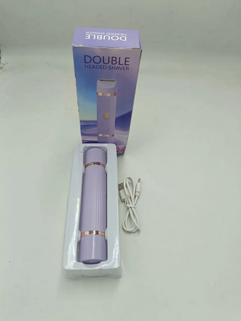 Double Head Electric Shaver for Women – Rechargeable Facial & Body Hair Remover