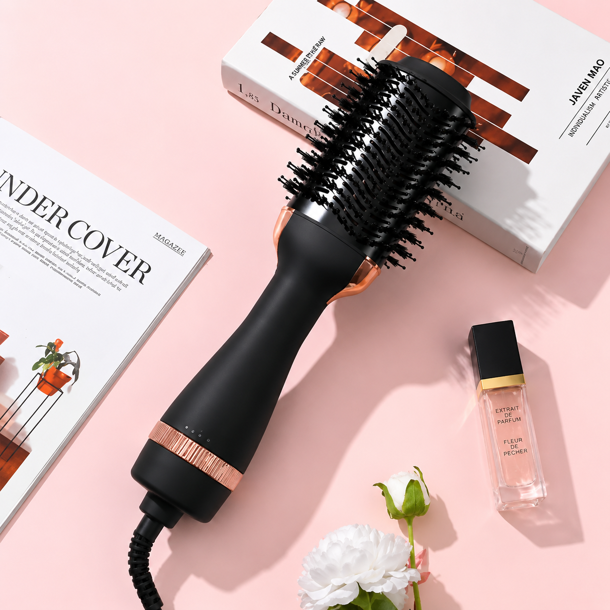 Smooth Charm™ 2-in-1 Hair Dryer & Volumizing Brush | Hot Air Styler for Fast Drying & Salon-Style Blowout