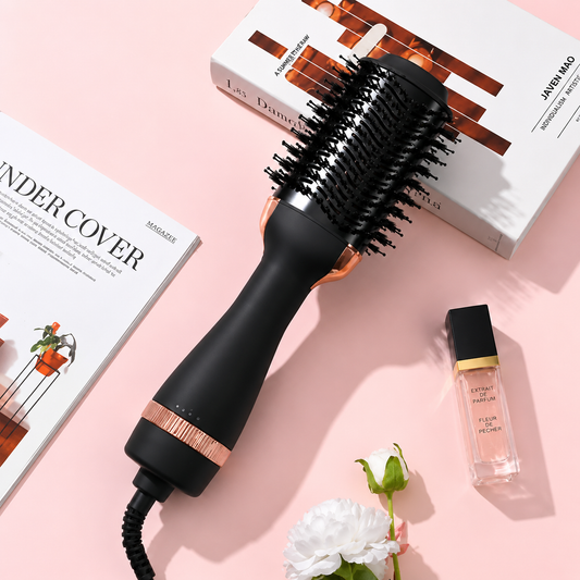 Smooth Charm™ 2-in-1 Hair Dryer & Volumizing Brush | Hot Air Styler for Fast Drying & Salon-Style Blowout