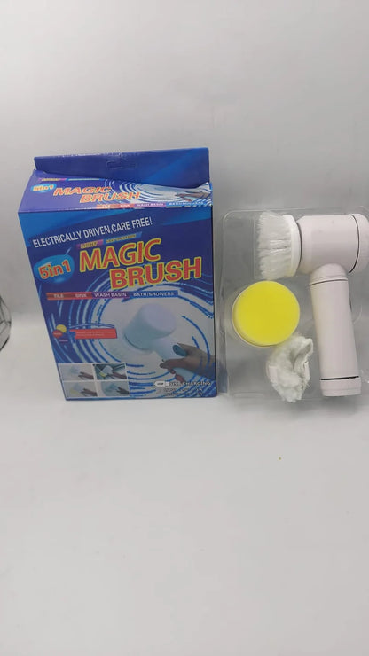 5-in-1 Electric Cleaning Brush – Cordless Handheld Scrubber with Interchangeable Brush Heads