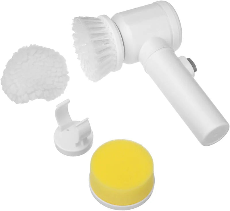 5-in-1 Electric Cleaning Brush – Cordless Handheld Scrubber with Interchangeable Brush Heads