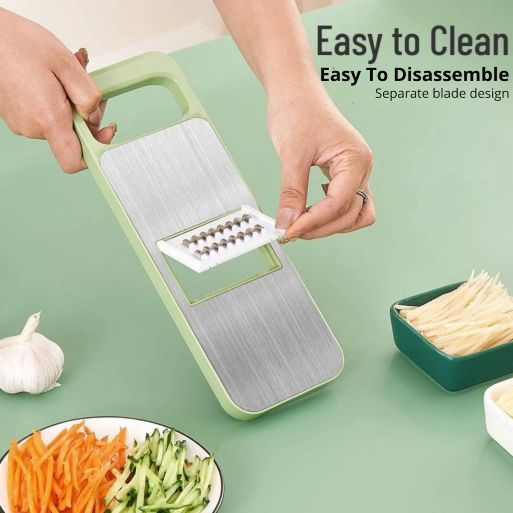 5-in-1 Stainless Steel Vegetable Cutter & Slicer – Multi-Function Kitchen Tool
