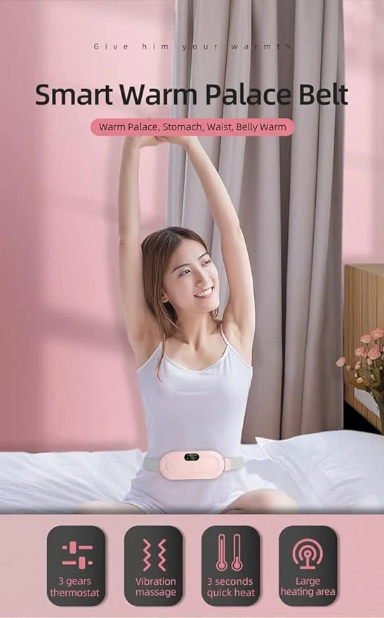 Premium Period Pain Relief Belt Rechargeable, Adjustable and Portable Period Belt for Woman