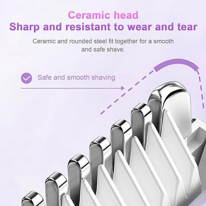 Double Head Electric Shaver for Women – Rechargeable Facial & Body Hair Remover