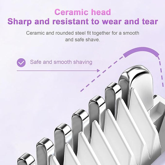 Double Head Electric Shaver for Women – Rechargeable Facial & Body Hair Remover