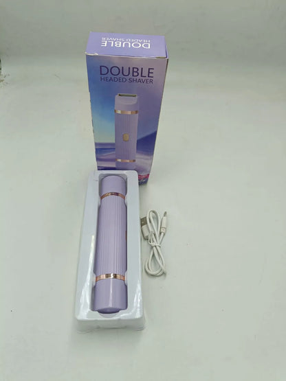 Double Head Electric Shaver for Women – Rechargeable Facial & Body Hair Remover
